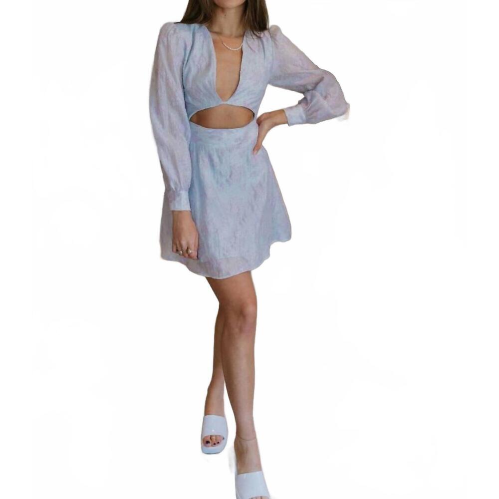 NEW BIG WATER BLUE SKY enchanted times mini dress in blue